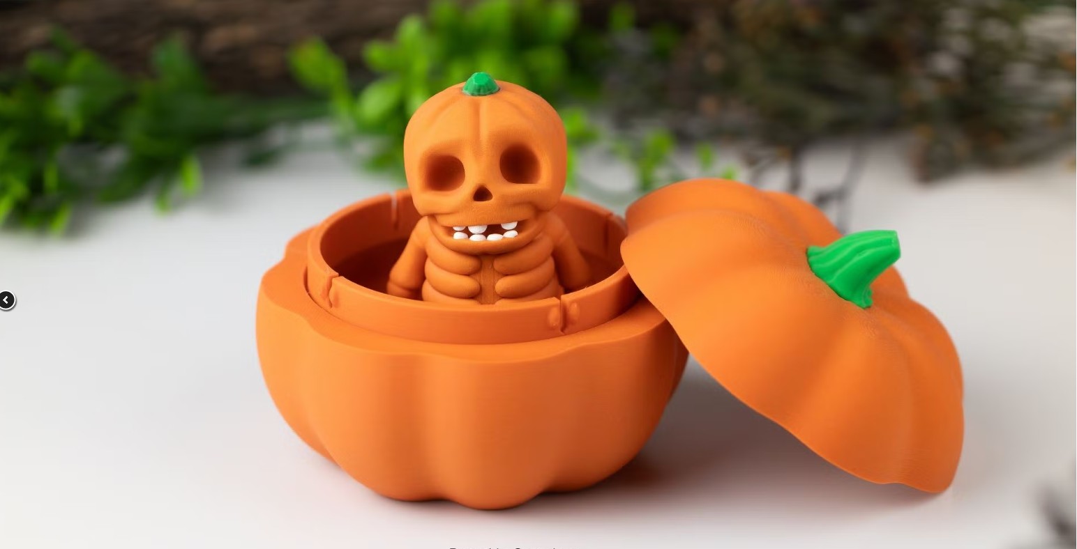 Pumpkin Container w/ Print